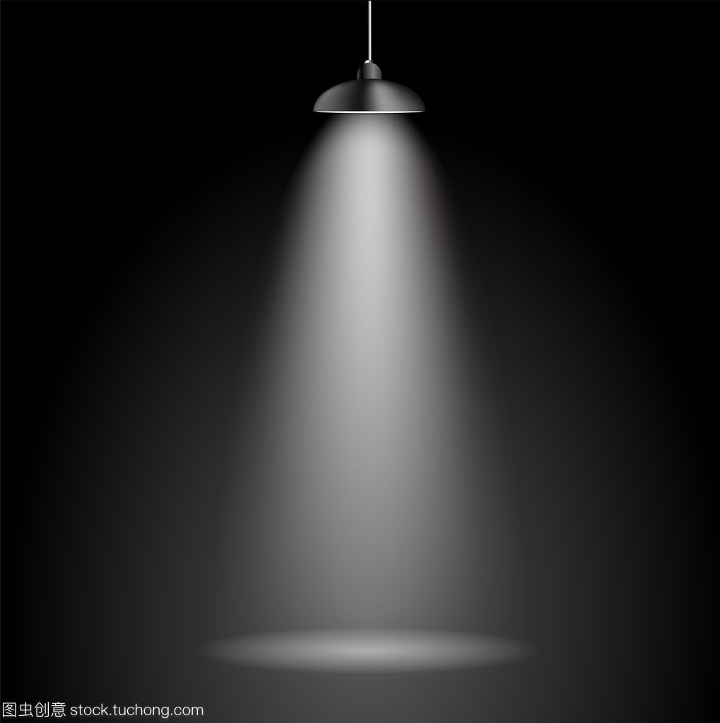 与照明用灯的背景。空的空间,为您的文本或物体